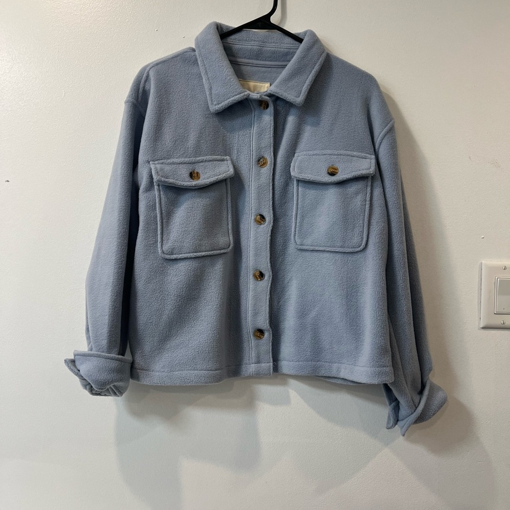Thread & Supply Fleece Button Down, M